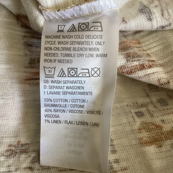 Naturals D&Co Sleeveless Tank Dress Novelty Beach Villa Print Sz MP 74L - Picture 9 of 9